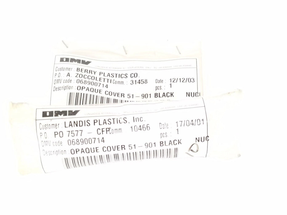LOT OF 2 NEW OMV 068900714 OPAQUE COVER 51-901 BLACK
