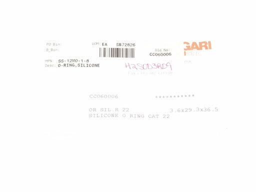 LOT OF 4 NEW FEDEGARI AUTOCLAVI SS-12MO-1-8 O-RINGS, SILICONE SIL.R 22 CAT 22