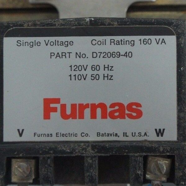 FURNAS D72069-40 MOTOR STARTER W/ D29092-8, 300:5 RATIO COILS, 49L100102