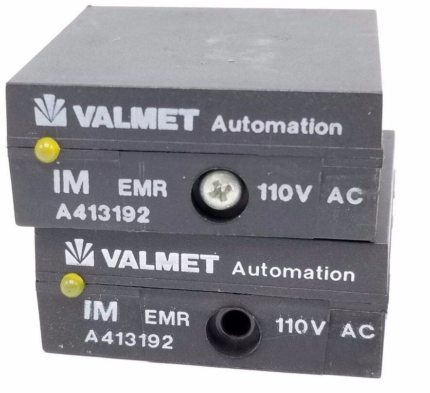 LOT OF 2 VALMET AUTOMATION IM EMR A413192 RELAYS, 110V AC