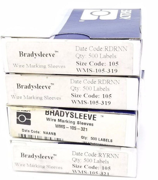LOT OF 2000 BRADY WMS-105-319 BRADYSLEEVE WIRE MARKING SLEEVES SIZE CODE: 105