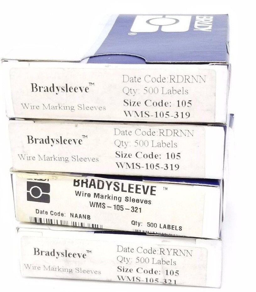 LOT OF 2000 BRADY WMS-105-319 BRADYSLEEVE WIRE MARKING SLEEVES SIZE CODE: 105