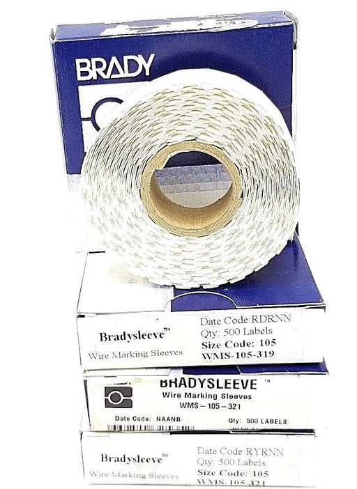 LOT OF 2000 BRADY WMS-105-319 BRADYSLEEVE WIRE MARKING SLEEVES SIZE CODE: 105
