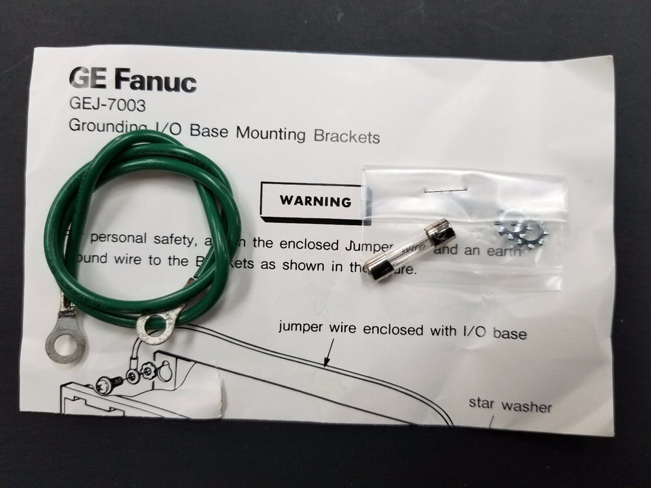 LOT OF 6 NEW GE FANUC GEJ-7003 GROUNDING WIRES FOR I/O BASE MOUNTING BRACKET