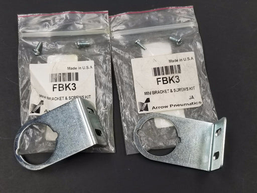 LOT OF 2 NEW ARROW PNEUMATICS FBK3 MIN BRACKET AND SCREW KITS
