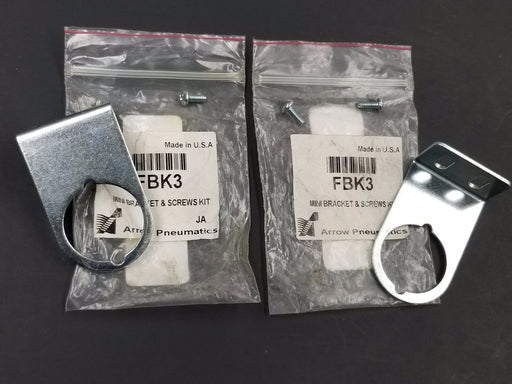 LOT OF 2 NEW ARROW PNEUMATICS FBK3 MIN BRACKET AND SCREW KITS