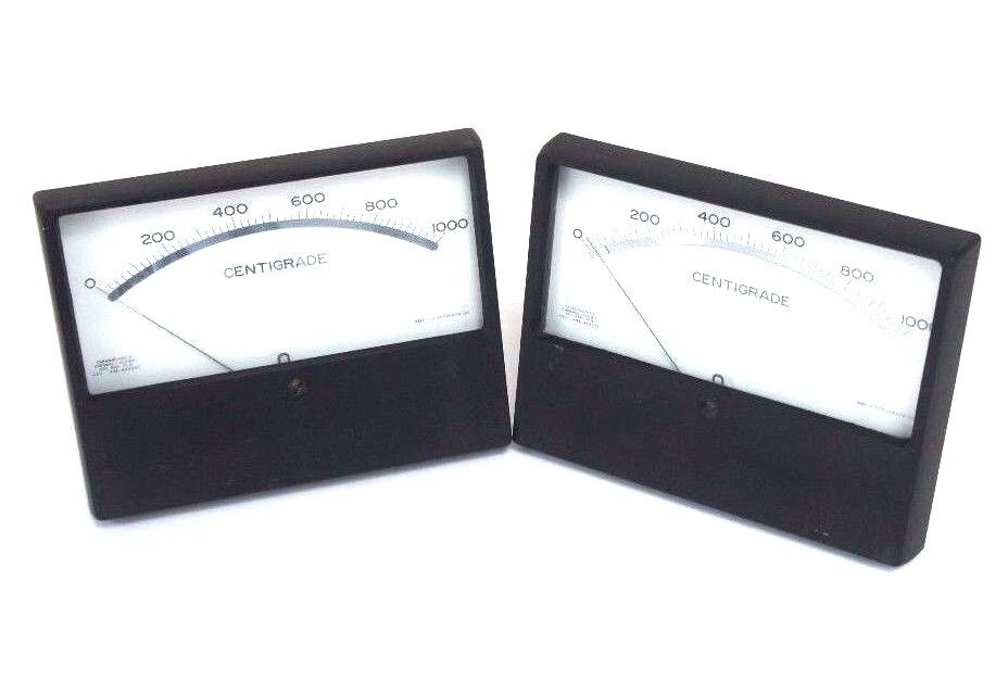 LOT OF 2 API 2066 110758 GAUGES 65-8314-0100 , 0-1000 CENTIGRADE