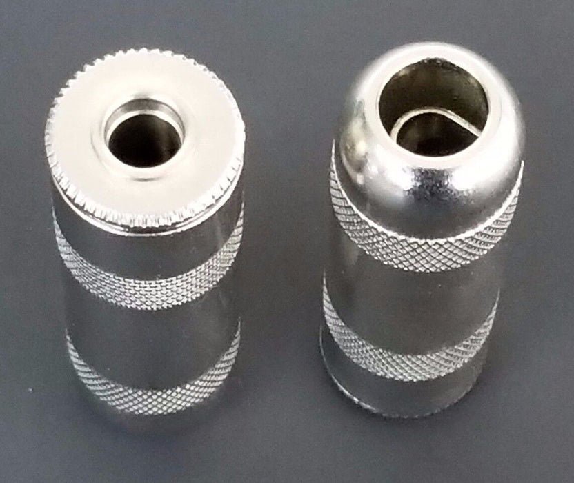 LOT OF 2 NEW NEWARK 39F757 JACK SOCKETS, 3 CONTACTS 6.35MM METAL BODY 1230