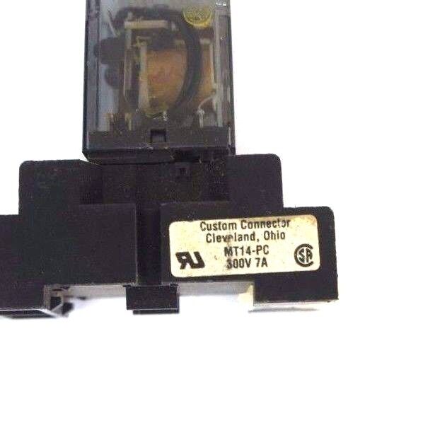 LOT OF 3 CUSTOM CONNECTOR MT14-PC SOCKET RELAYS W/ KHAU-17A18-120 REALYS