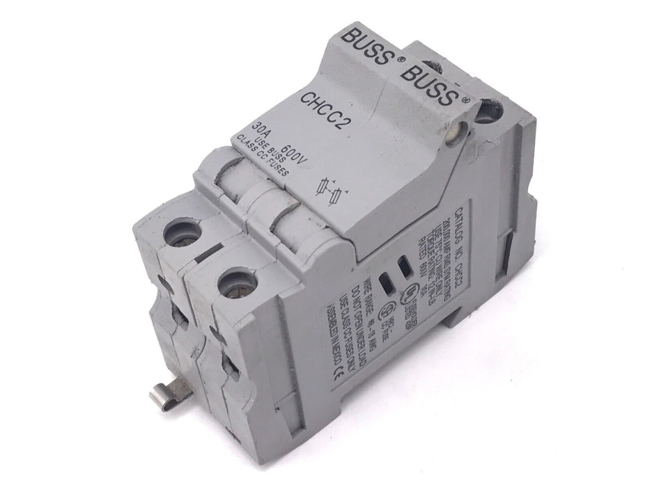 COOPER BUSSMANN CHCC2 FUSE BLOCK 30 AMP, 600V W/ FNQ-R-19 FUSES