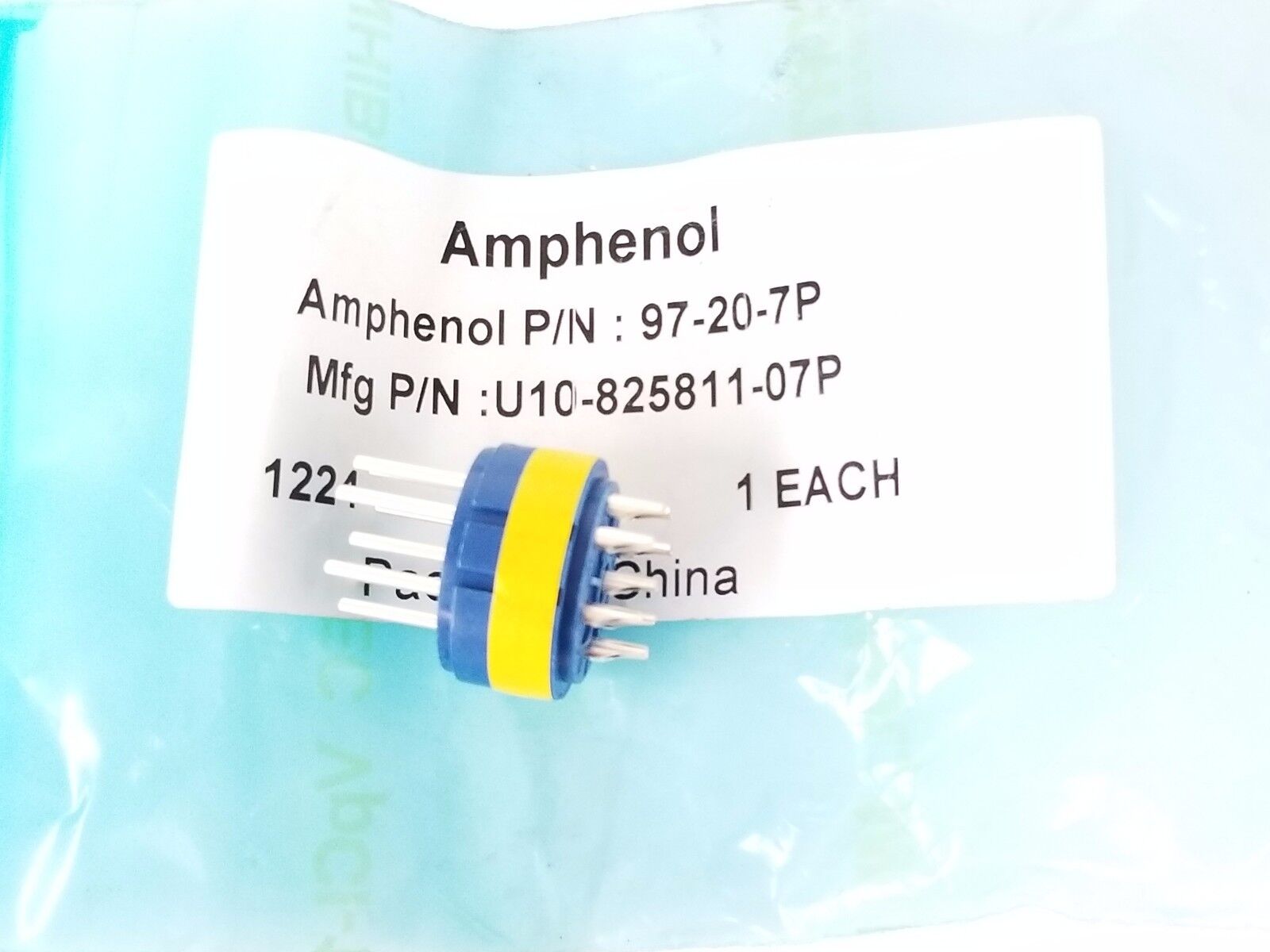 NEW AMPHENOL 97-20-7P CONNECTOR 8 PIN U10-825811-07P