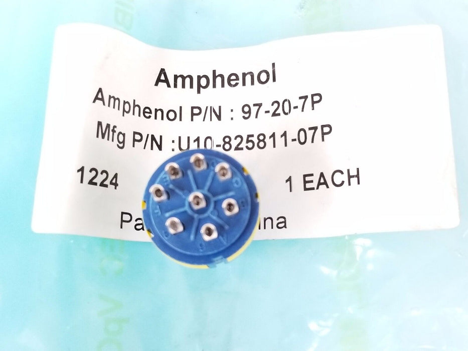 NEW AMPHENOL 97-20-7P CONNECTOR 8 PIN U10-825811-07P