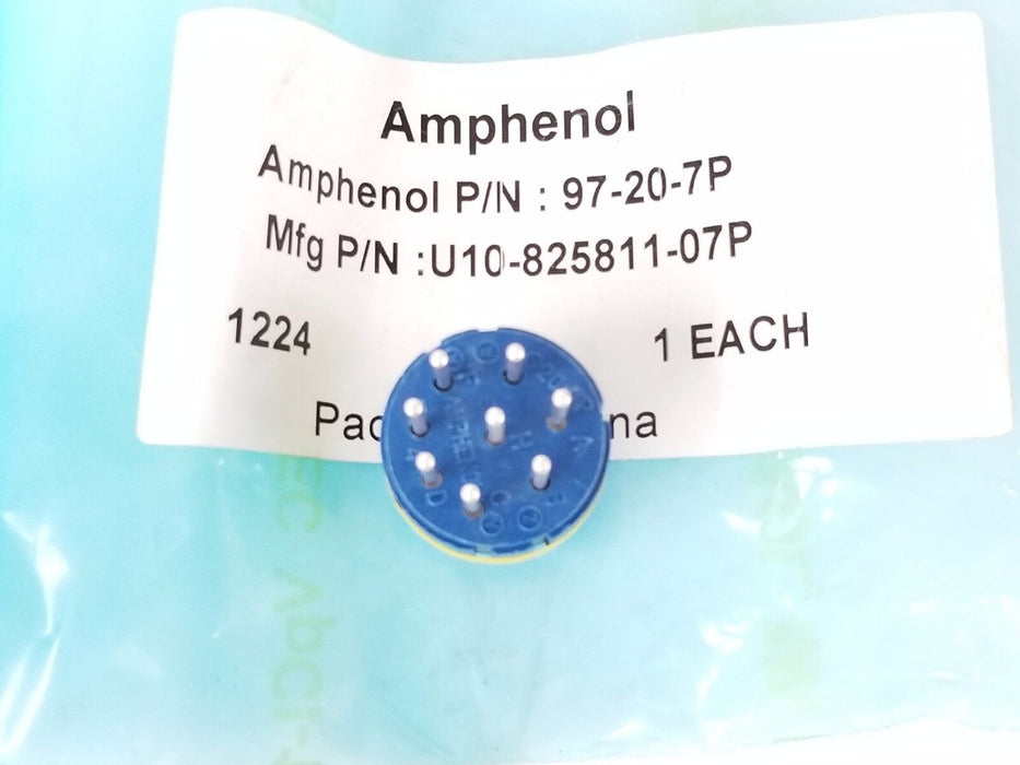 NEW AMPHENOL 97-20-7P CONNECTOR 8 PIN U10-825811-07P