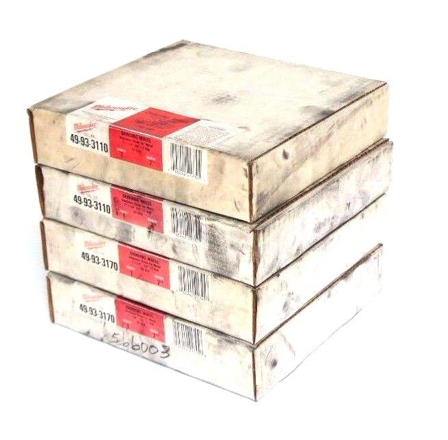 LOT OF 4 NEW MILWAUKEE GRINDING WHEELS (2) 49-93-3170 & (2) 49-93-3110