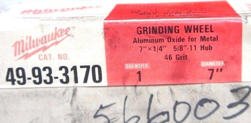 LOT OF 4 NEW MILWAUKEE GRINDING WHEELS (2) 49-93-3170 & (2) 49-93-3110