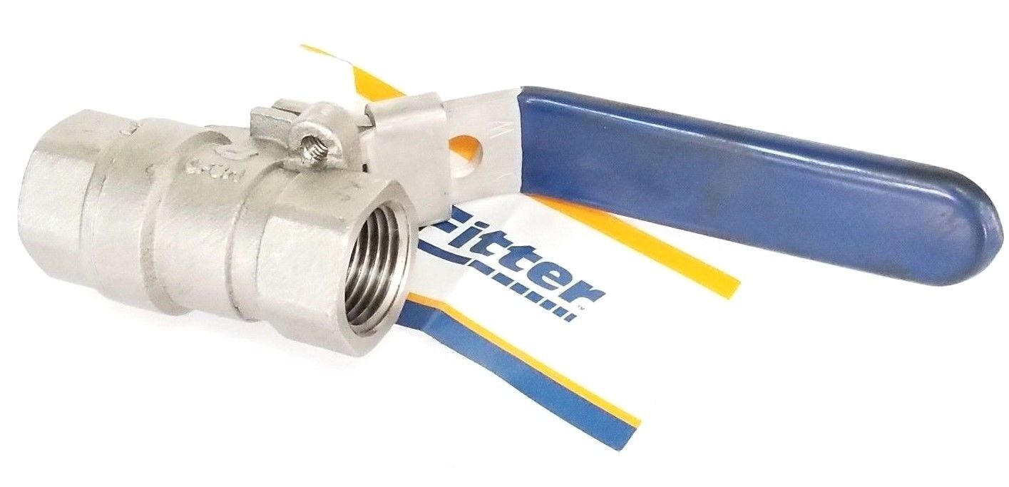 NEW PROFITTER 1/2" STAINLESS STEEL BALL VALVE 0427110 FULL PORT 1000 WOG