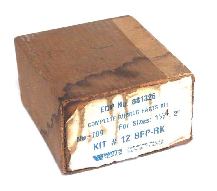 NIB WATTS EDP NO. 881326 RUBBER PARTS KIT NO. 709 KIT #: 12 BFP-RK