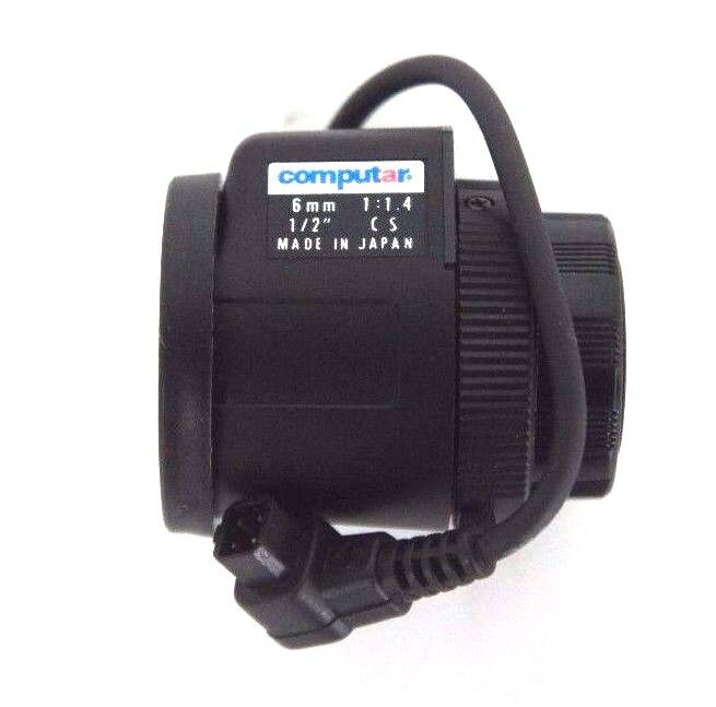 NIB COMPUTAR HG0614FCS-3 TV LENS 6MM, F1.4 W/ 9CM CABLE CONNECTOR