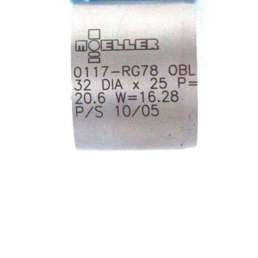 LOT OF 4 NEW MOELLER 0117-RG78 PUNCHES OBL 32 DIA X 25 P=20.6 W=16.28 P/S 10/05