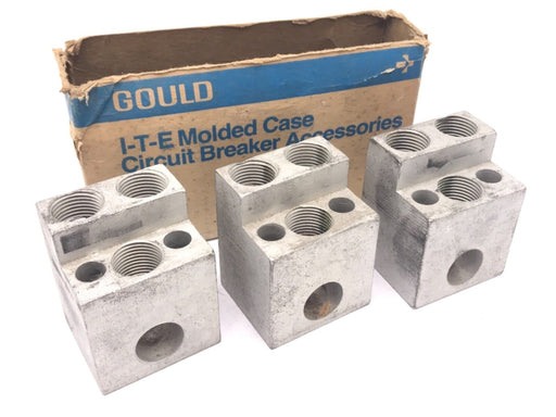 BOX OF 3 NEW GOULD TA3-K350 CIRCUIT BREAKER LUG TERMINAL BLOCKS TA3K350