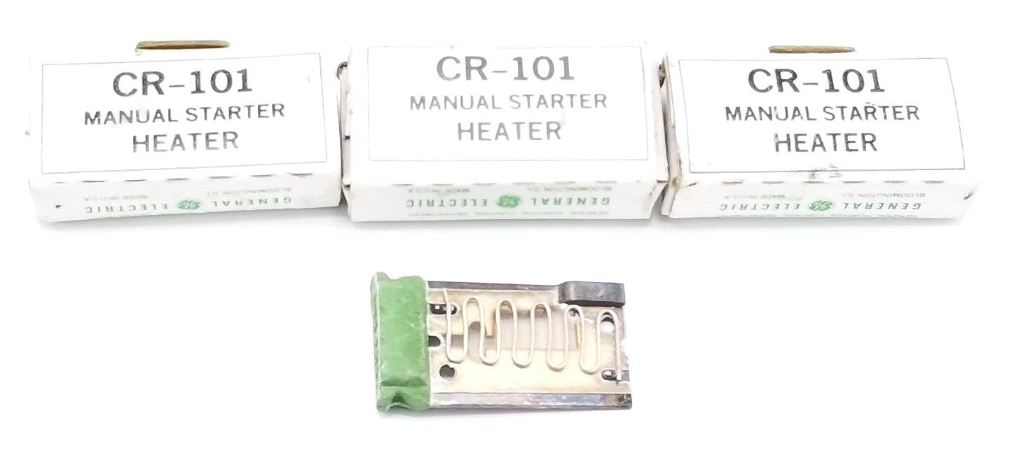 LOT OF 3 NIB GENERAL ELECTRIC CR-101 OVERLOAD HEATER ELEMENTS CR101