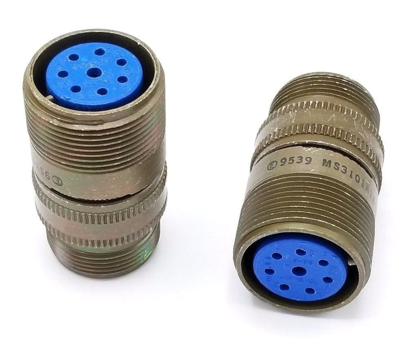 LOT OF 2 NEW AMPHENOL MS3101A18-8SW CIRCULAR CABLE CONNECTORS MS3101A188SW