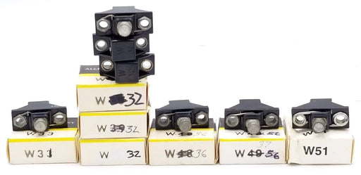 LOT OF 7 NEW ALLEN BRADLEY HEATER ELEMENTS W32, W33, W36, W37, W51