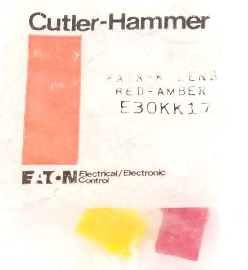 NEW EATON CUTLER-HAMMER E30KK17 PAIR-K LENS RED-AMBER