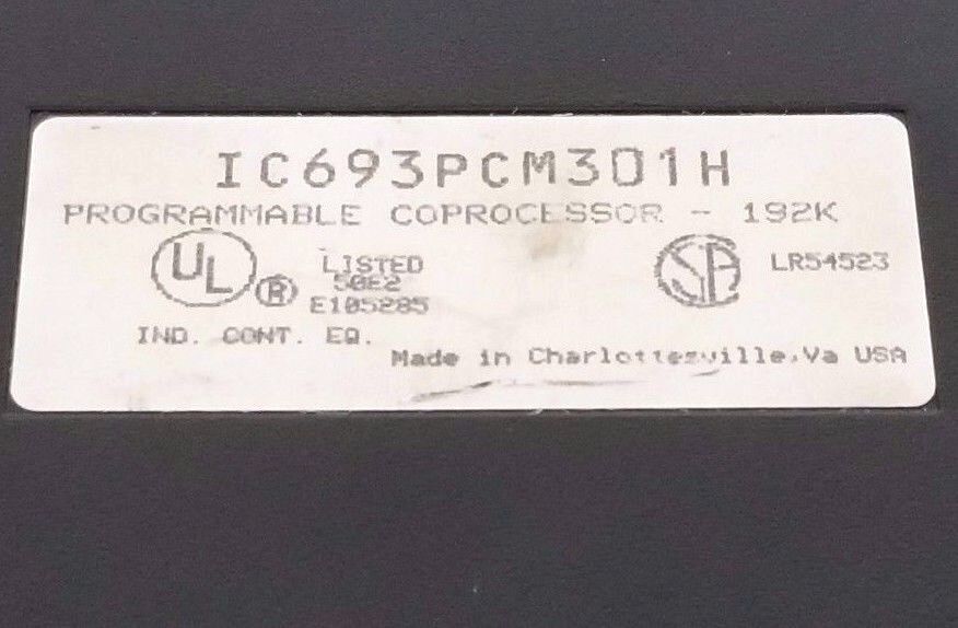 GE FANUC IC693PCM301H PROGRAMMABLE COPROCESSOR - 192K