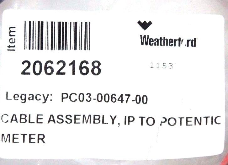 NEW CLAROSTAT 2062168 CABLE ASSEMBLY Y, IP TO POTIONTIOMETER REV. A, 380C3