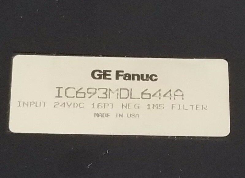 GE FANUC IC693MDL644A INPUT 24VDC 16PT NEG 1MS FILTER
