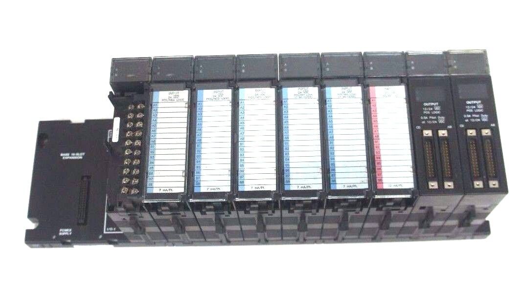 GE FANUC IC693CHS392H 10 SLOT RACK W/ IC693MDL645D IC693MDL645G IC693MDL646E