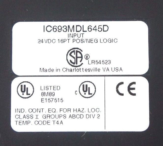 GE FANUC IC693CHS392H 10 SLOT RACK W/ IC693MDL645D IC693MDL645G IC693MDL646E