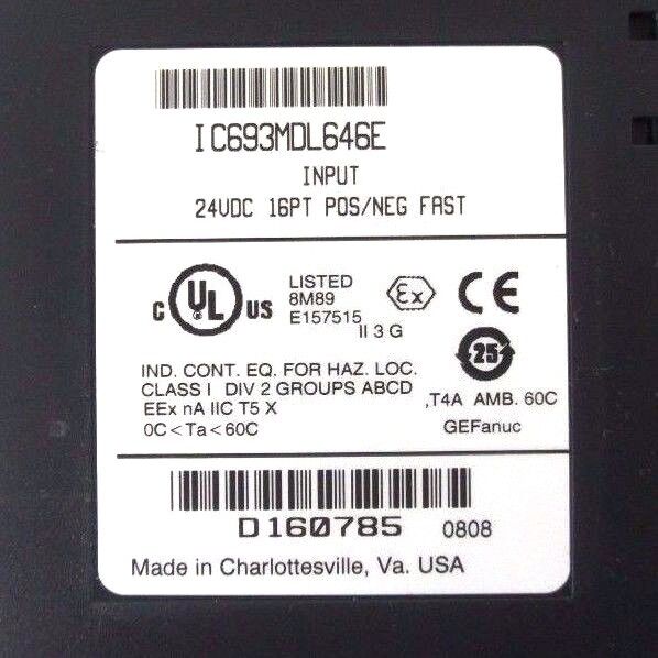 GE FANUC IC693CHS392H 10 SLOT RACK W/ IC693MDL645D IC693MDL645G IC693MDL646E