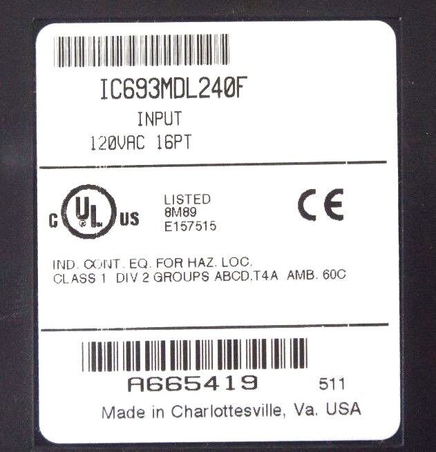 GE FANUC IC693CHS392H 10 SLOT RACK W/ IC693MDL645D IC693MDL645G IC693MDL646E