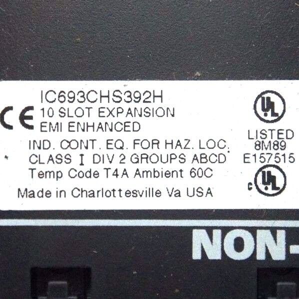GE FANUC IC693CHS392H 10 SLOT RACK W/ IC693MDL645D IC693MDL645G IC693MDL646E