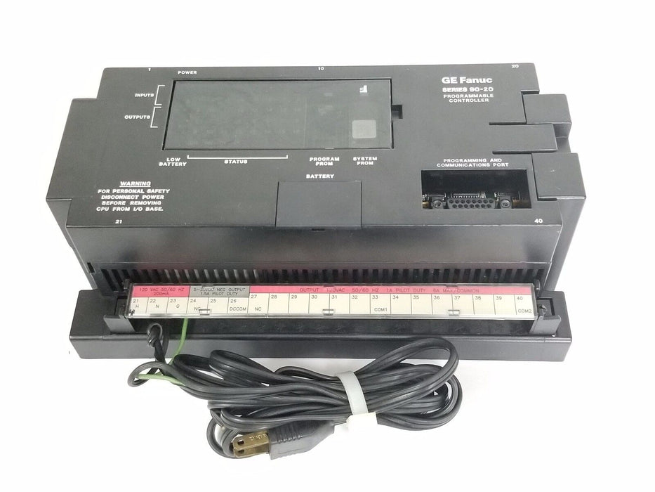 GE FANUC IC692MAA541C SERIES 90-20 PROGRAMMABLE CONTROLLER 120 VAC IC692CPU211D