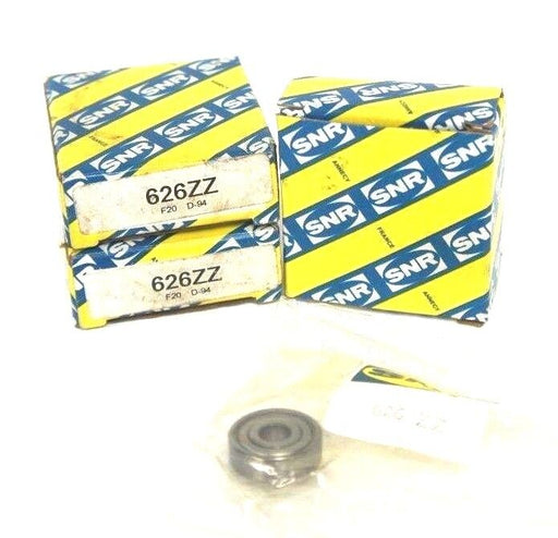 LOT OF 3 NIB SNR 626ZZ SINGLE ROW BALL BEARINGS F20 D-94