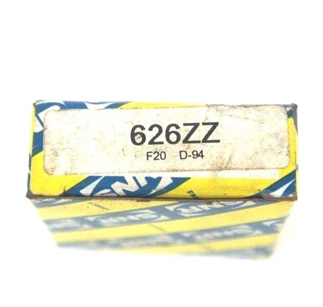 LOT OF 3 NIB SNR 626ZZ SINGLE ROW BALL BEARINGS F20 D-94