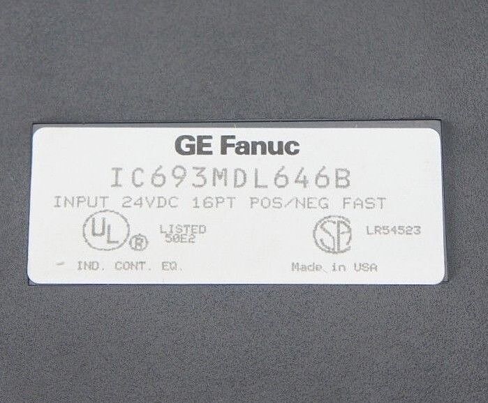 LOT OF 2 GE FANUC IC693MDL646B INPUT MODULE 24VDC 16PT POS/NEG FAST MINOR CHIPS