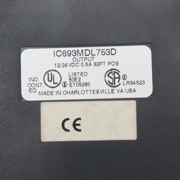 GE FANUC IC693MDL753D OUTPUT MODULE 12/24VDC, 0.5A, 32PT POS