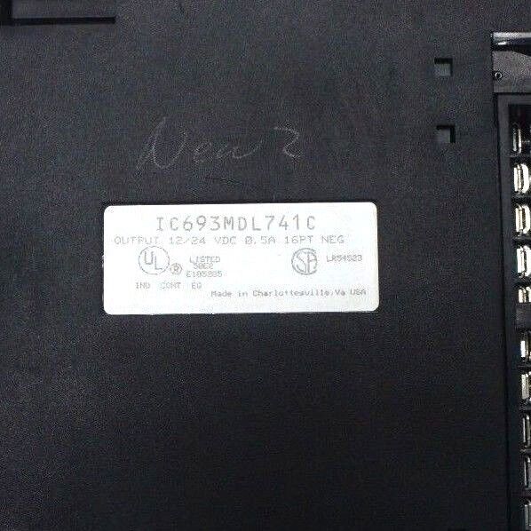LOT OF 2 GE FANUC IC693MDL741C OUTPUT MODULES 12/24VDC, 0.5A, 16 PT NEG