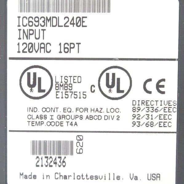 GE FANUC IC693CHS392E 10 SLOT RACK W/ IC693MDL240E IC693MDL330F