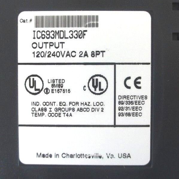 GE FANUC IC693CHS392E 10 SLOT RACK W/ IC693MDL240E IC693MDL330F