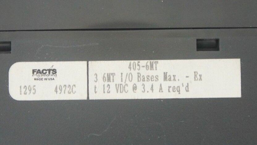 FACTS ENGINEERING 405-6MT I/O INTERFACE MODULE 12VDC @ 3.4A, 4056MT