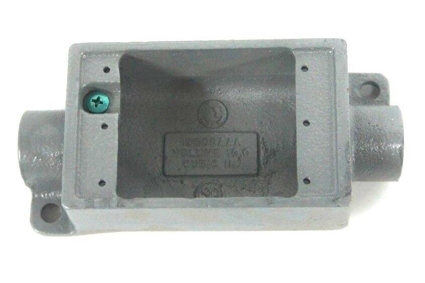 NIB HUBBELL KILLARK FSC-2M FEED THRU SHALLOW FS BOX, SIZE 3/4"