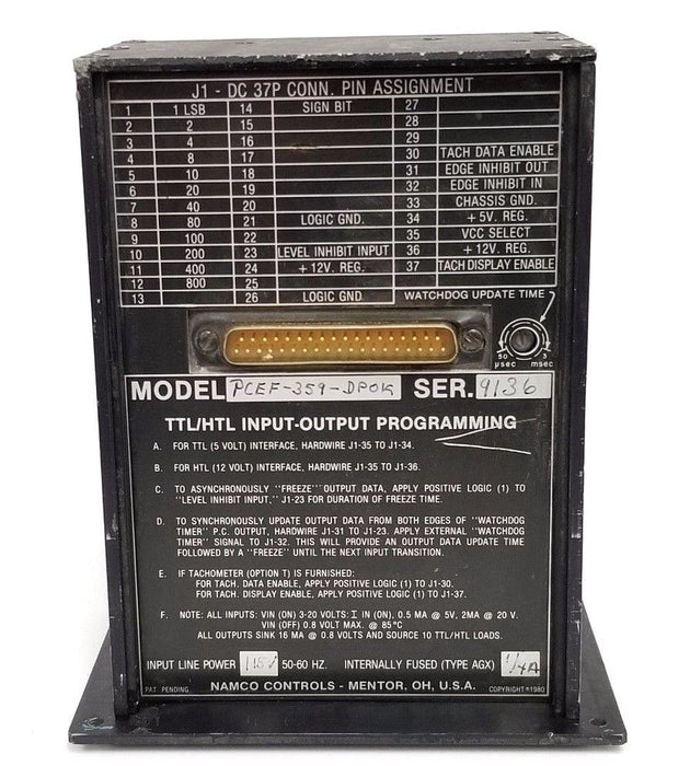 C & A PRODUCTS PCEF-359-DP0K DISPLAY PCEF-359-DPOK, 115V 50/60HZ