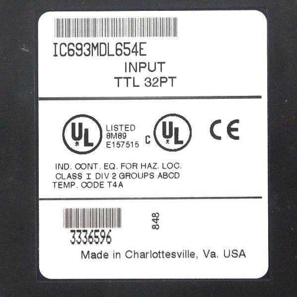 GE FANUC IC693MDL654 INPUT MODULE TTL 32PT IC693MDL654E