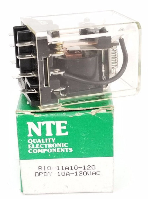 NIB NTE ELECTRONICS INC. R10-11A10-120 RELAY 120VAC, 50/60HZ