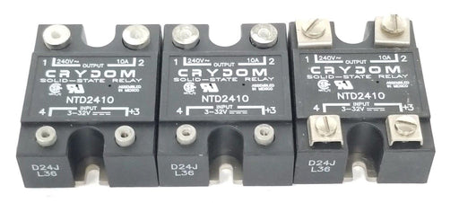 LOT OF 3 CRYDOM NTD2410 SOLID-STATE RELAYS 3-32V